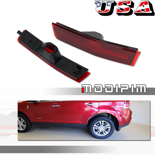 Fits 2007 - 2010 for Lincoln MKX Rear Bumper Side Marker Light Reflector Amber Lens - v