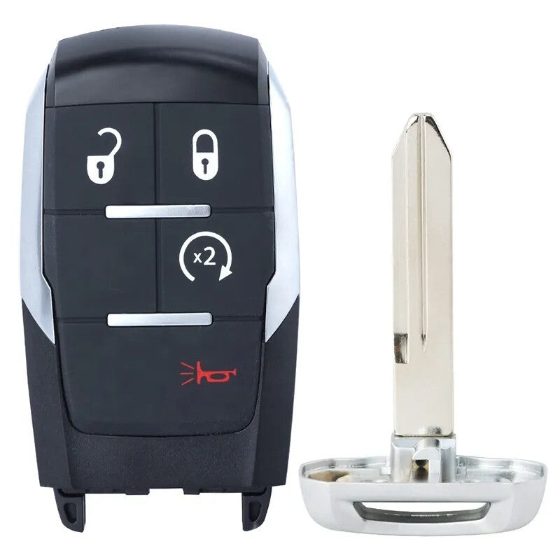 Uncut for Smart Key FOB 4-Button for 2019-22 for RAM Pickup 2500-5500 Heavy Duty GQ4-76T