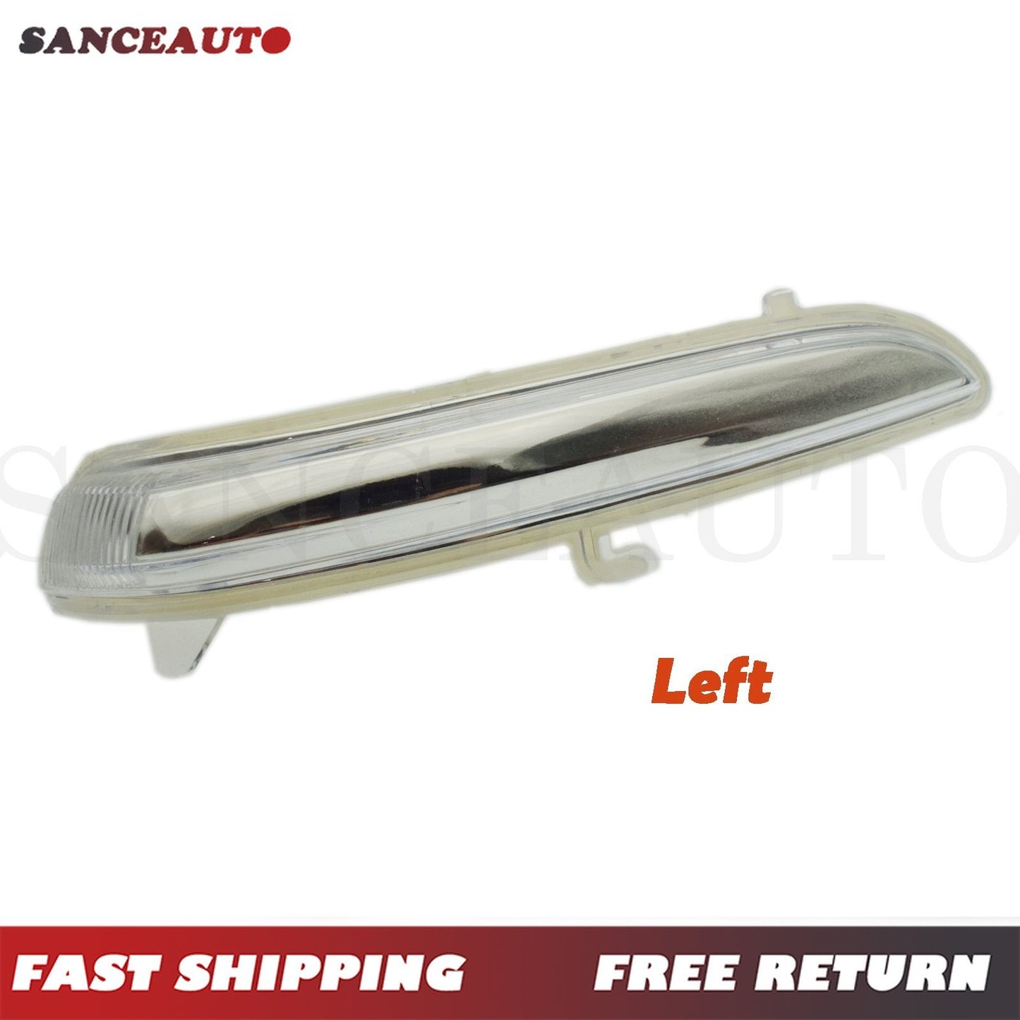 Left-side clear rearview mirror light and turn signal light lens for Peugeot 208 (2012-17) n