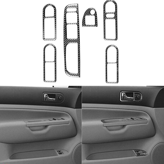 5Pcs Red Carbon Fiber Cup Holder Panel Trim Interior For TUNDRA 2014-2018 v