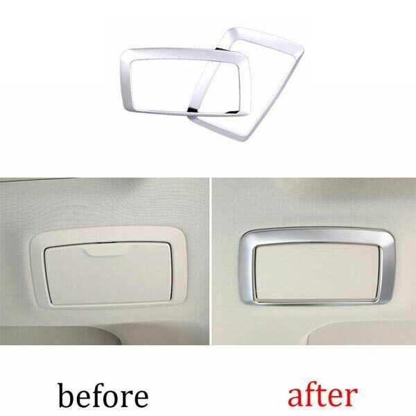ABS Silver Fit for BMW 5 Series G30 2017-2018 2022 Rear Makeup Mirror Frame Trim