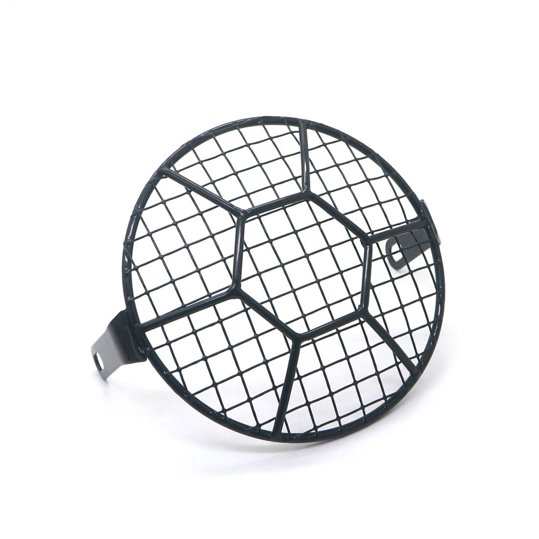 Motorcycle 6.3 Retro Metal Grill Side Mount Headlight Football Net Mask Cover Q