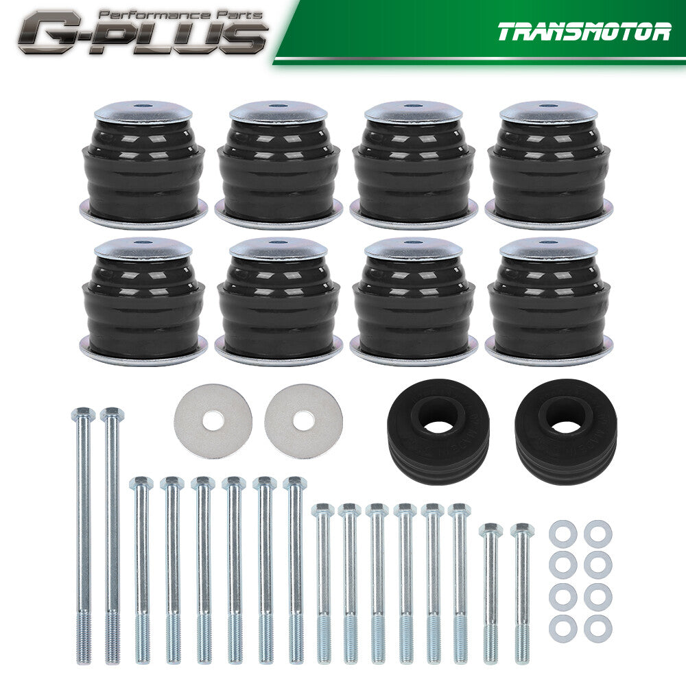 Fits 08-16 for F250 F350 Super Duty 2/4WD Black Body Cab Mount Bushing Kit - v