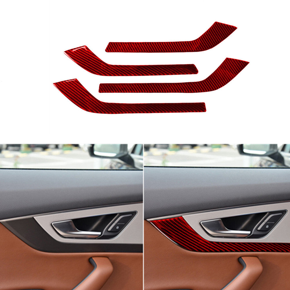 Red Carbon Fiber Front Window Lift Panel Cover Trim For Sonic 2012-16 v