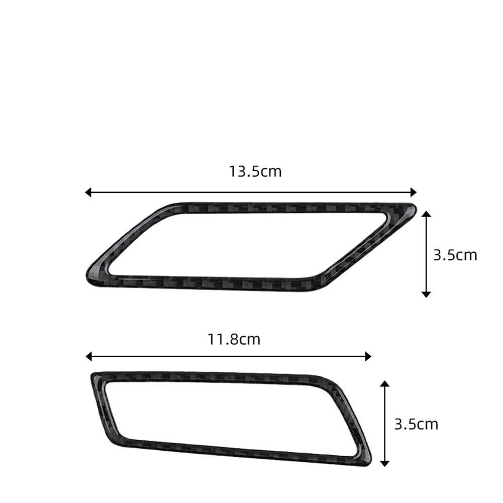 2X Carbon Fibre Vent Outlet Trim for VW for Golf 8 MK8 GTI 2020-2021