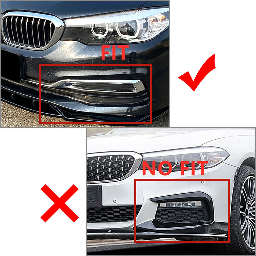 ABS Front Bumper Lip Spoiler Splitters for BMW 5 Series G30 525i 530i 2017-20 Q