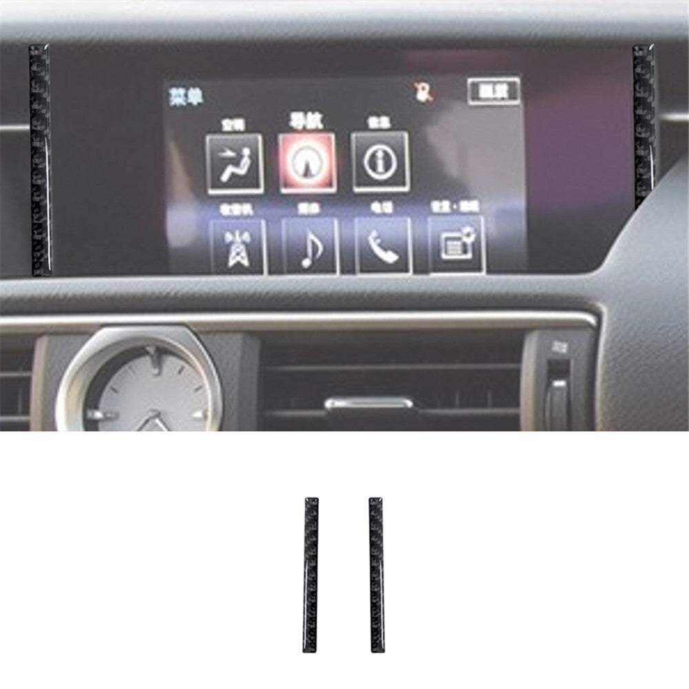 Carbon Fiber Display Frame Side Sticker Trim for Lexus RC300 350 200T 2015-2020