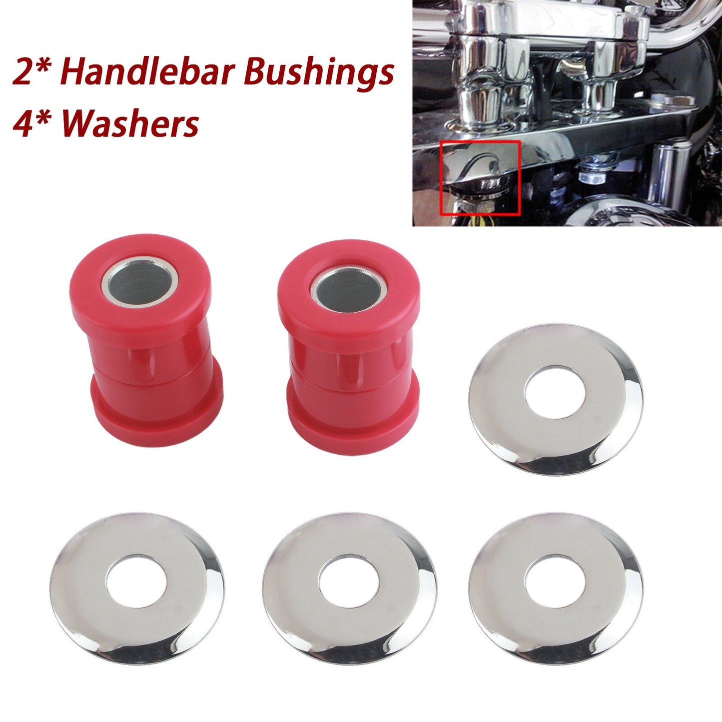 Handlebar Riser Bushings for Harley Dyna Wide Glide FXDWG Softail Street Glide Q