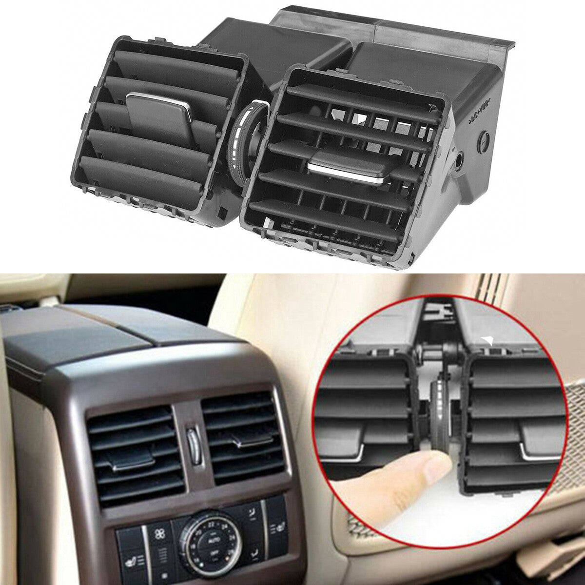 Suitable for Mercedes-Benz rear center console Air AC vents W166 W292 ML GL GLE 2012-2019