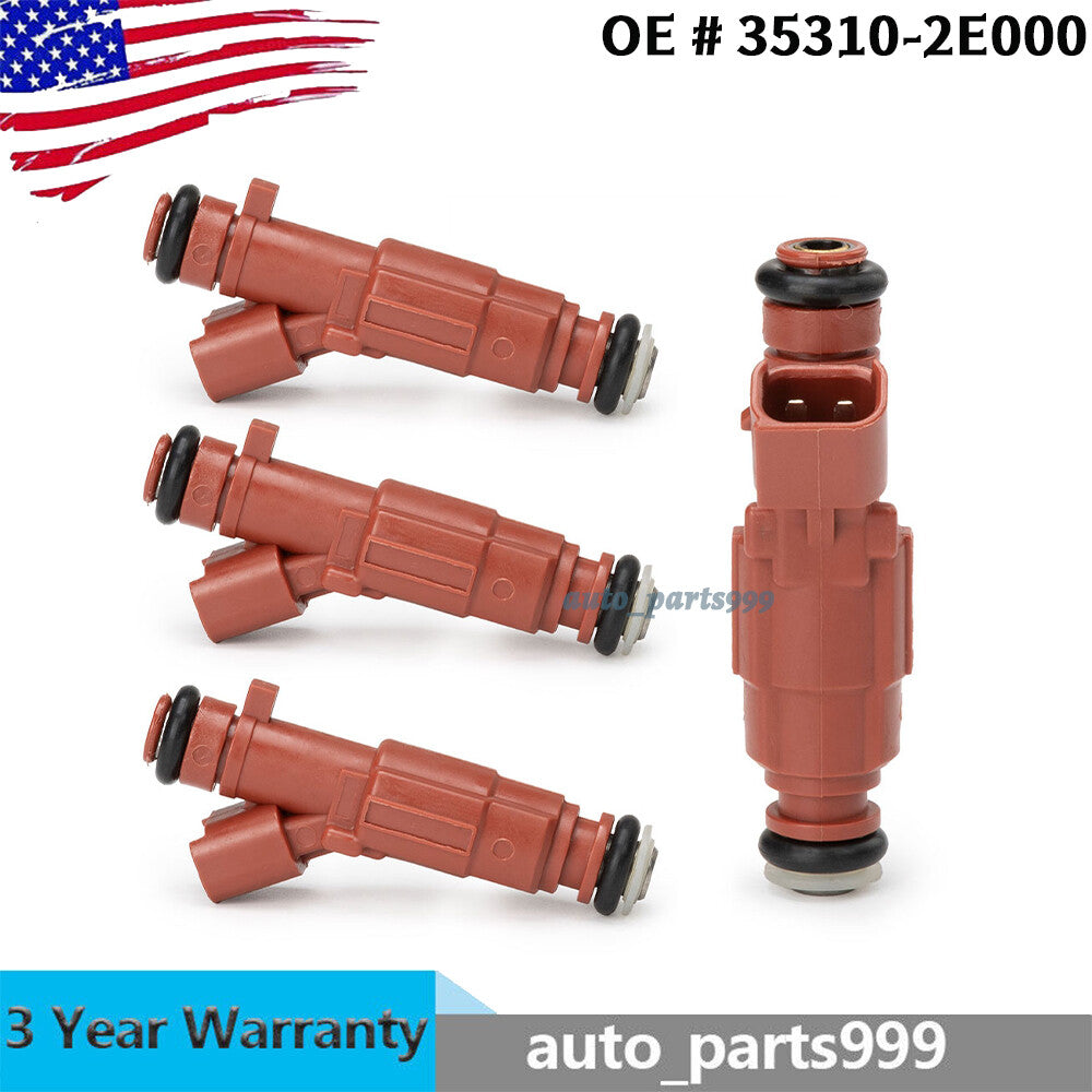 4-piece fuel injector with O-ring for Elantra for Veloster Forte Soul 1.8L 2.0L (2013-13) n