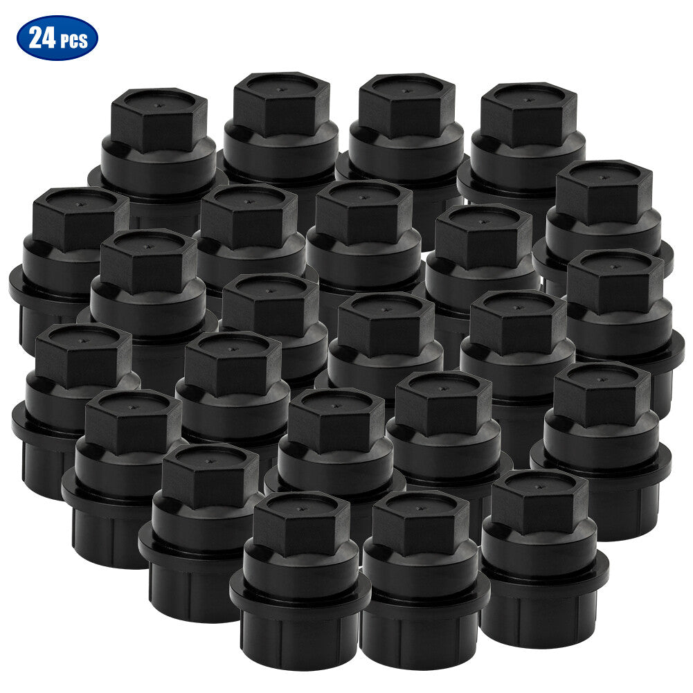 24-Piece Wheel Lug Nut Covers, Black 15646250 for GMC 1500 2500 Trucks n
