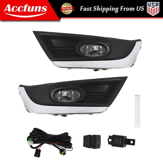 Chrome-plated bumper fog light drivers for 2017-2018 for Honda CRV/CR-V models. n