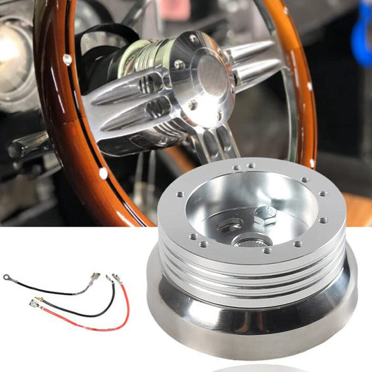 5-hole and 6-hole automotive steering wheel hub adapters, auto-polishing hub connectors, US stock - n
