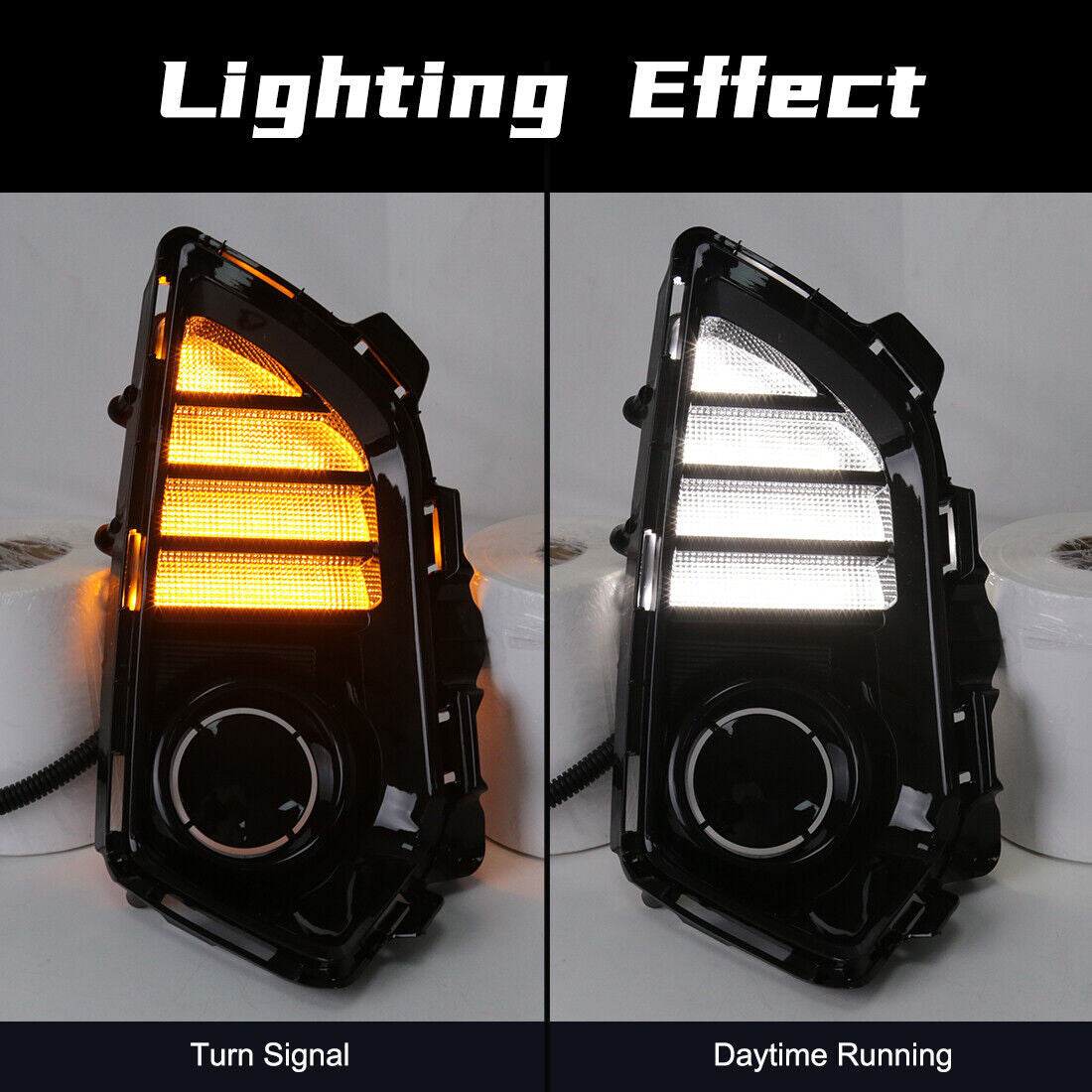 Pair DRL Daytime Running Driving Light w/Turn For Yaris Ativ 2022-2023 n