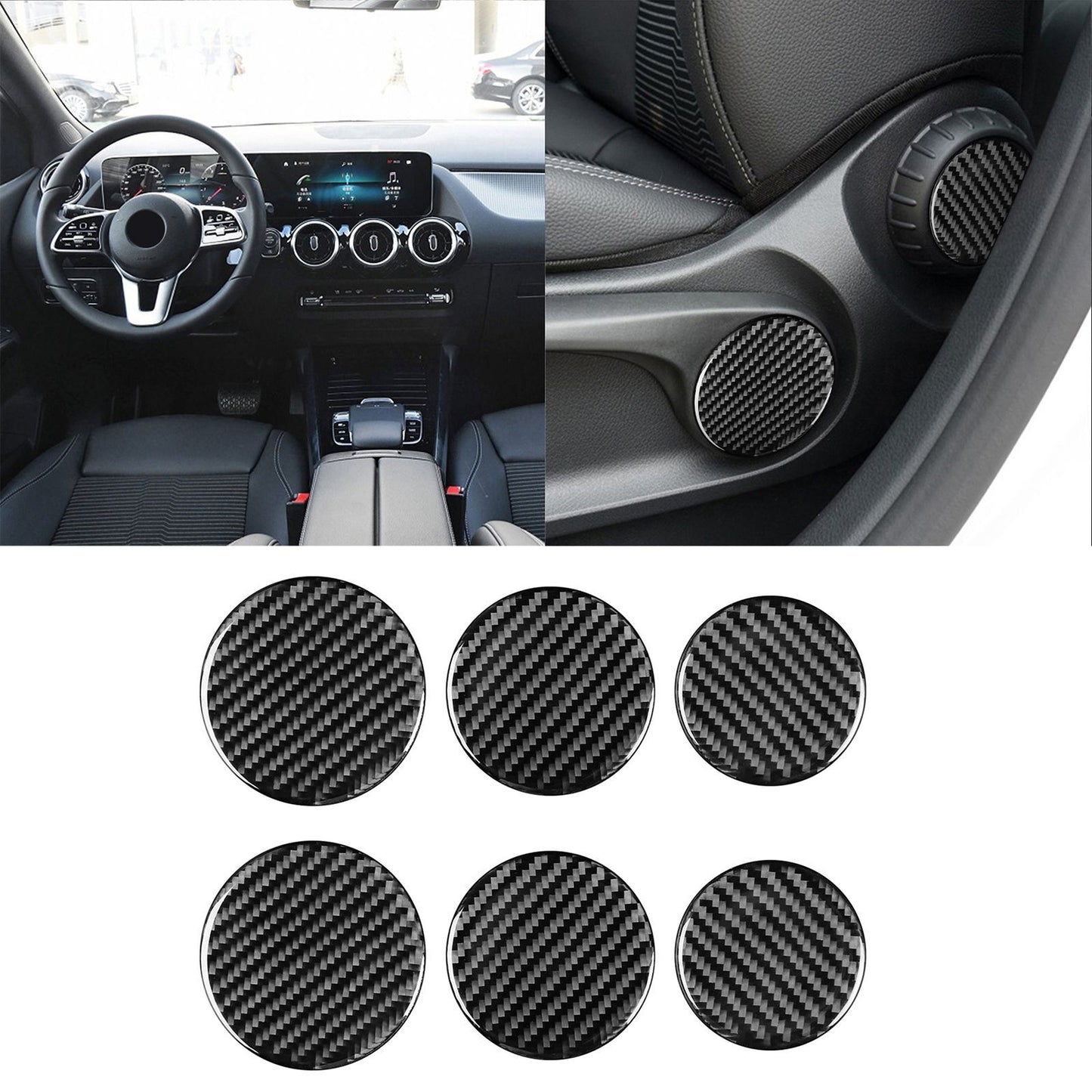 Suitable for B-Class 2019 carbon fiber for seat adjustment button trim - n