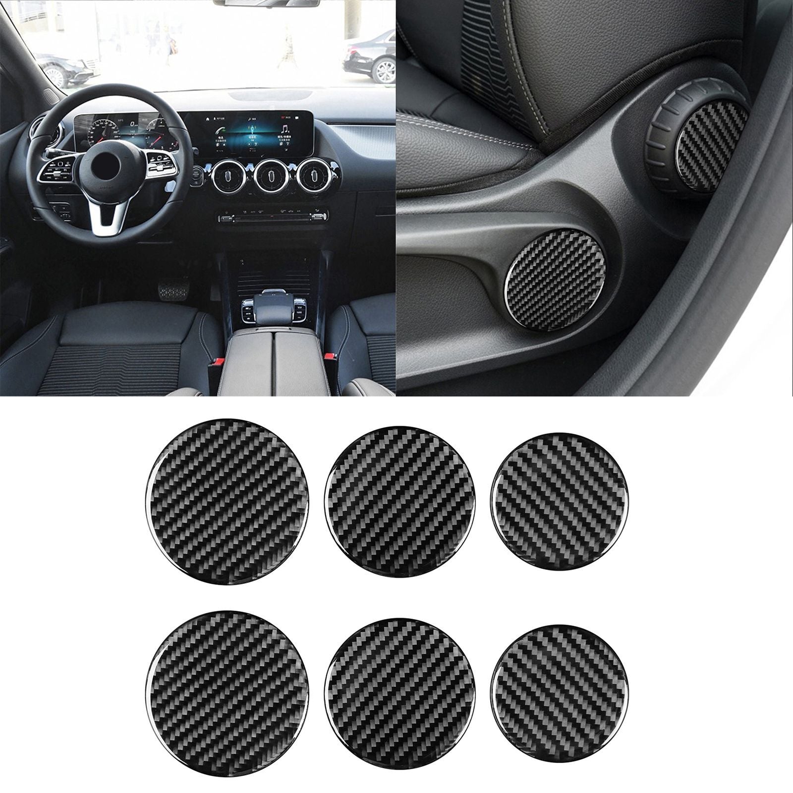Suitable for B-Class 2019 carbon fiber for seat adjustment button trim - n