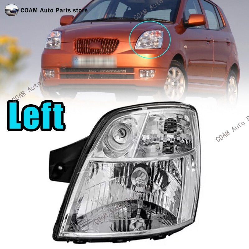 Left for Kia Picanto 2004 - 2007 Headlights/Driving Lights (DRL) and Front Fog Lights
