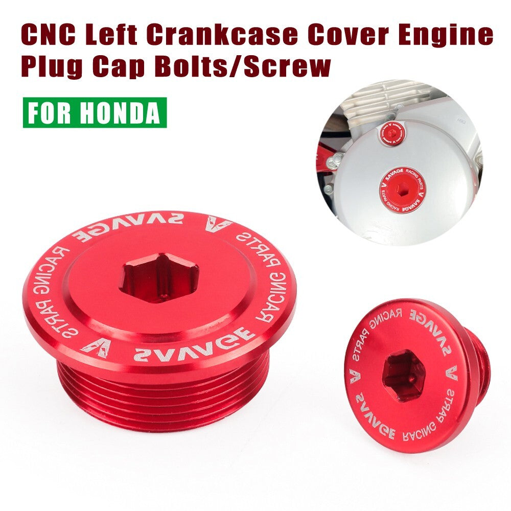 for Honda XR 125L 150L 190L CNC Left Crankcase Cover Engine Plug Cap Bolts/Screw Q