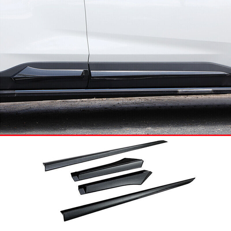 for Toyota RAV4 2019-23 Carbon Fiber ABS Body Door Side Strip Guard trim Set 4x