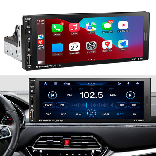 69inch 1Din Car Radio Stereo Bluetooth FM MP5 Carplay Android Multimedia Player v