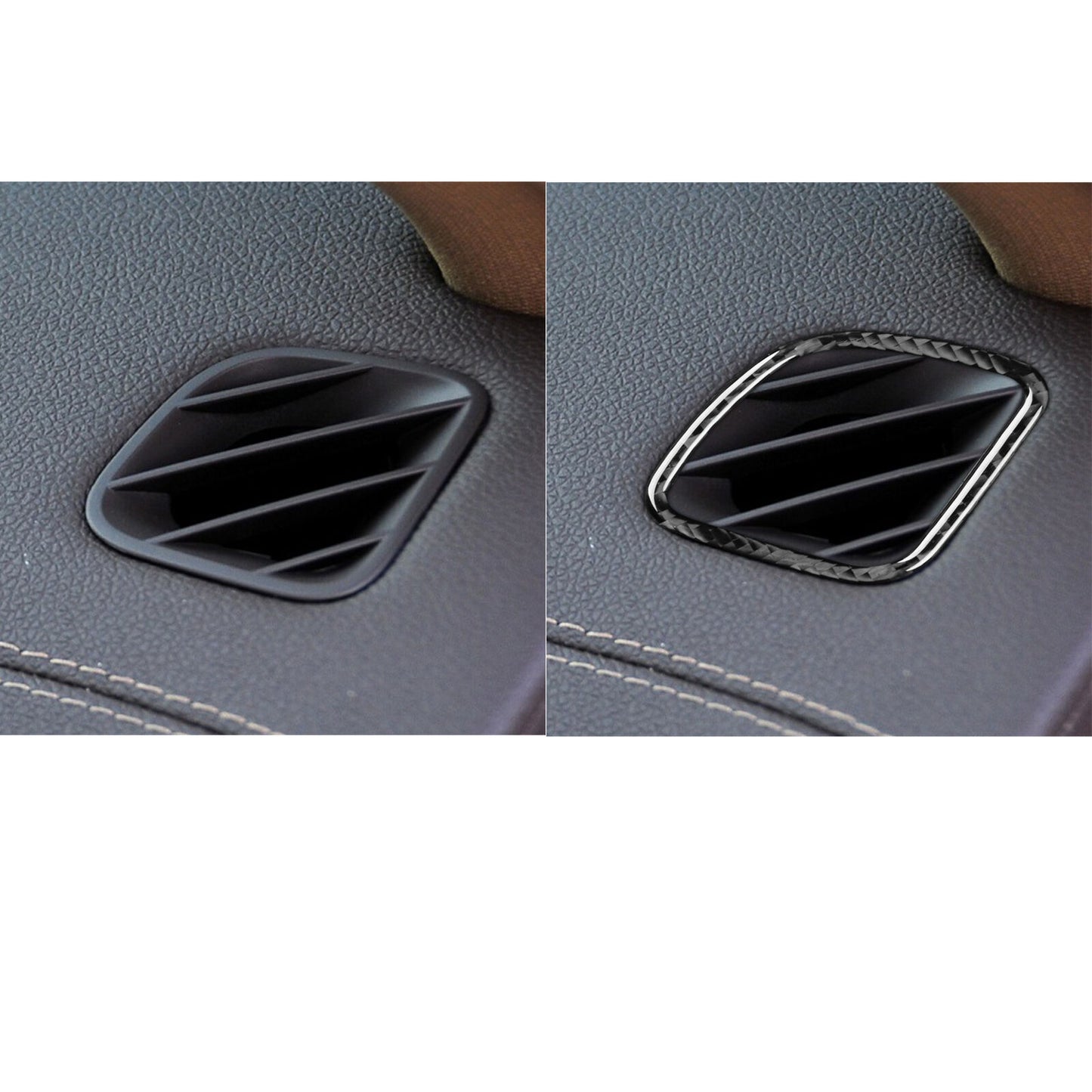 Instrument LR Air Outlet Vent for Cadillac CTS 2008-13 Real Black Carbon Fiber