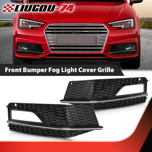 Suitable for 2013-2016 for Audi A4 Quattro B9 S4 S fog light chrome protective cover frame- v