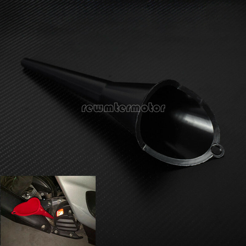Black Primary Case Oil Fill +9 Crankcase Fill Funnel Fit for Harley Touring
