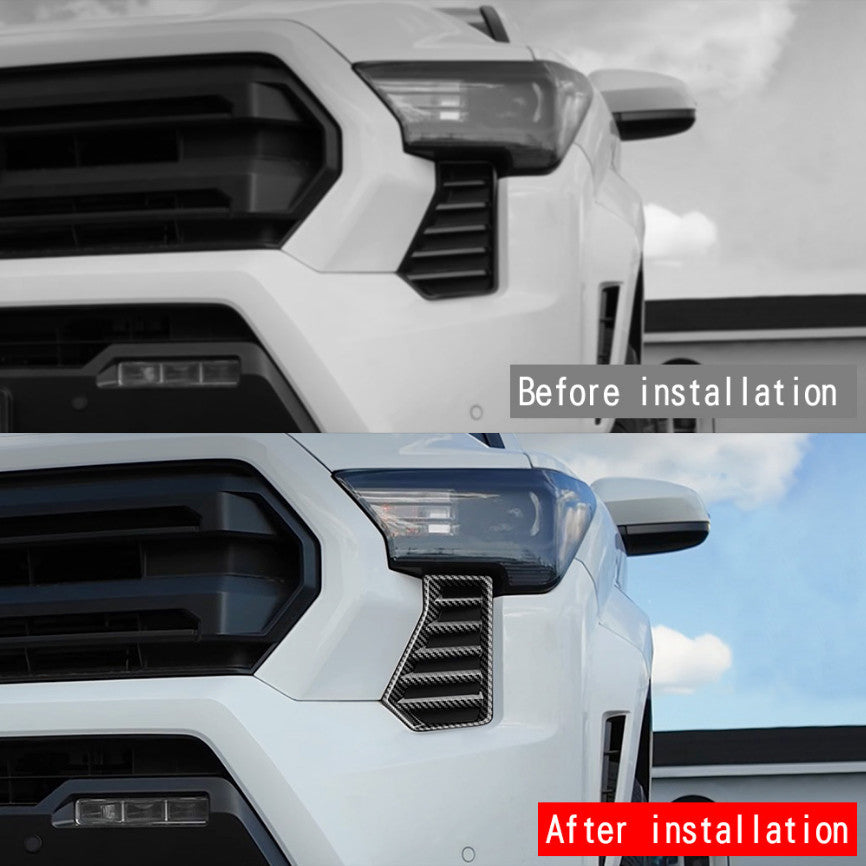 Fit For Tacoma 2024 Carbon fiber Front Engine Air Vent Inlet Trim 2pcs v