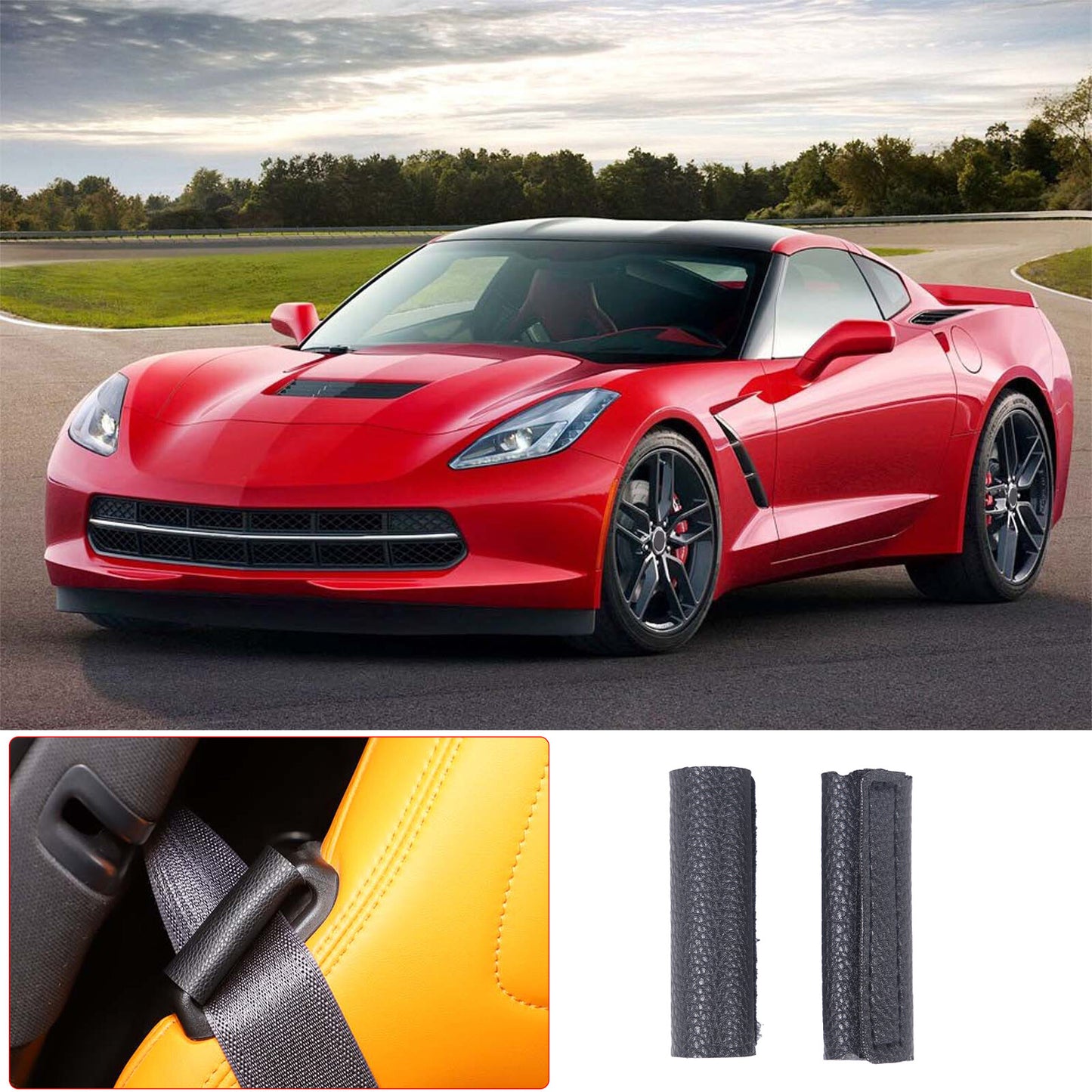 Carbon Fiber Steering Wheel Decor Frame Trim 3PCS for Camry 2018-2023- v