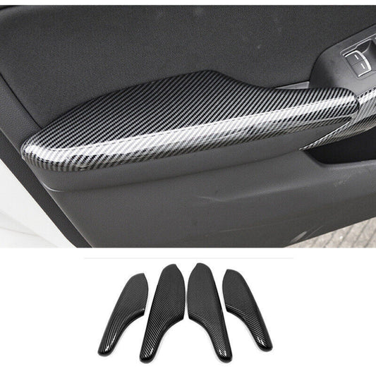 4X ABS Carbon Fiber Inner Door Armrest Panel Cover Trim for Honda for Civic 22-2024