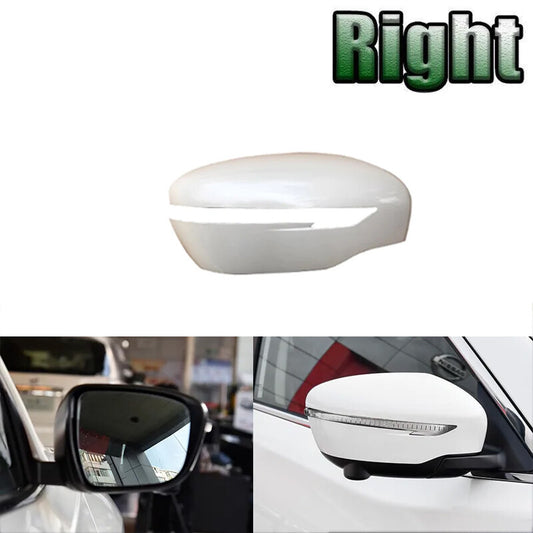 Right For Qashqai J11 X-Trail T32 2014-2020 Rearview mirror cover white v