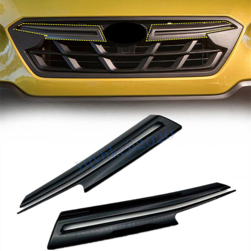 for Subaru Crosstrek 2021-2023 Black Front Bumper Center Hood Grill Strip Trim