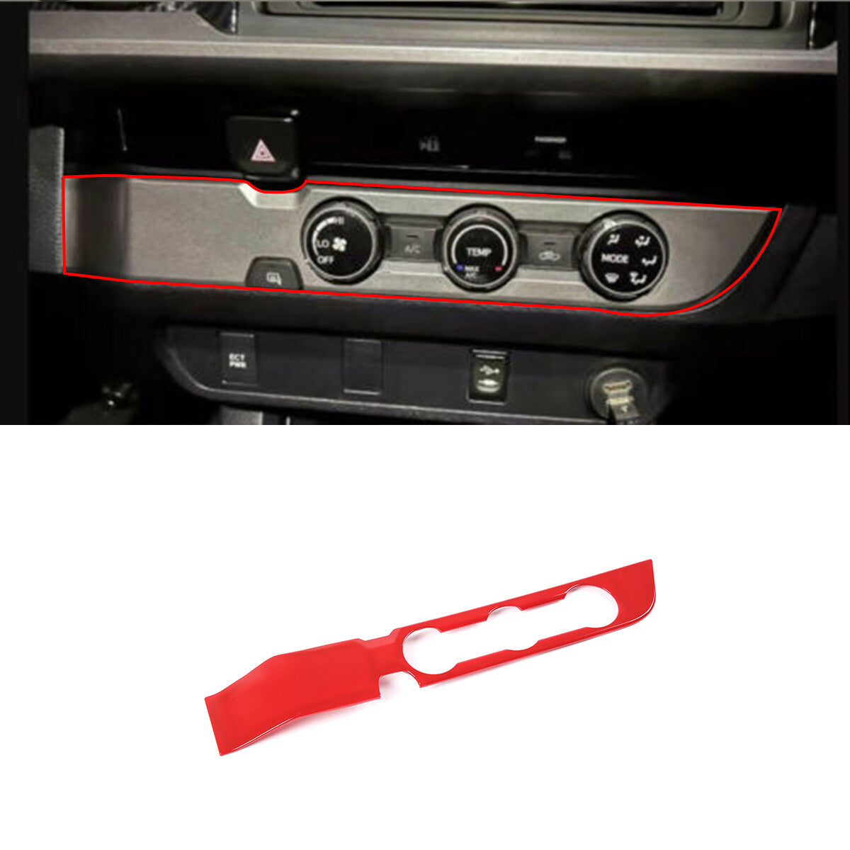 ABS carbon fiber front fog lamp cover decoration suitable for Tacoma 2016-2020- v