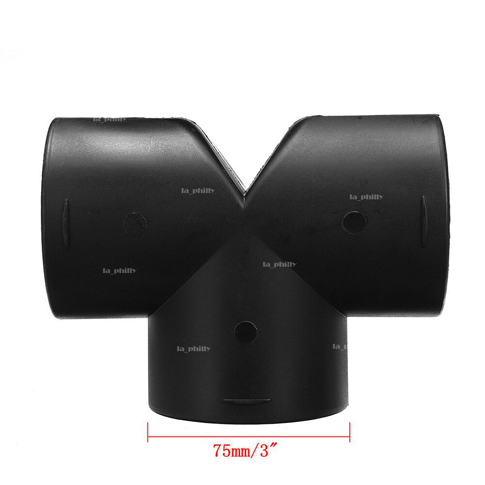 75mm Ducting T Piece Vent Connector Fit For Webasto Eberspaecher Air Diesel Q