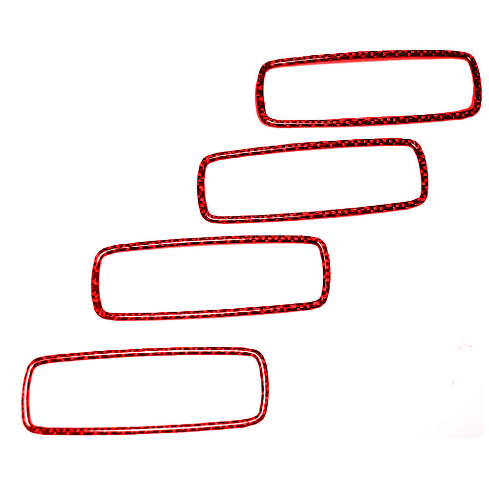 4Pcs Carbon Fiber Inner Door Handle Frame Cover Trim for VW for Golf 8 MK8 GTI 2021 v