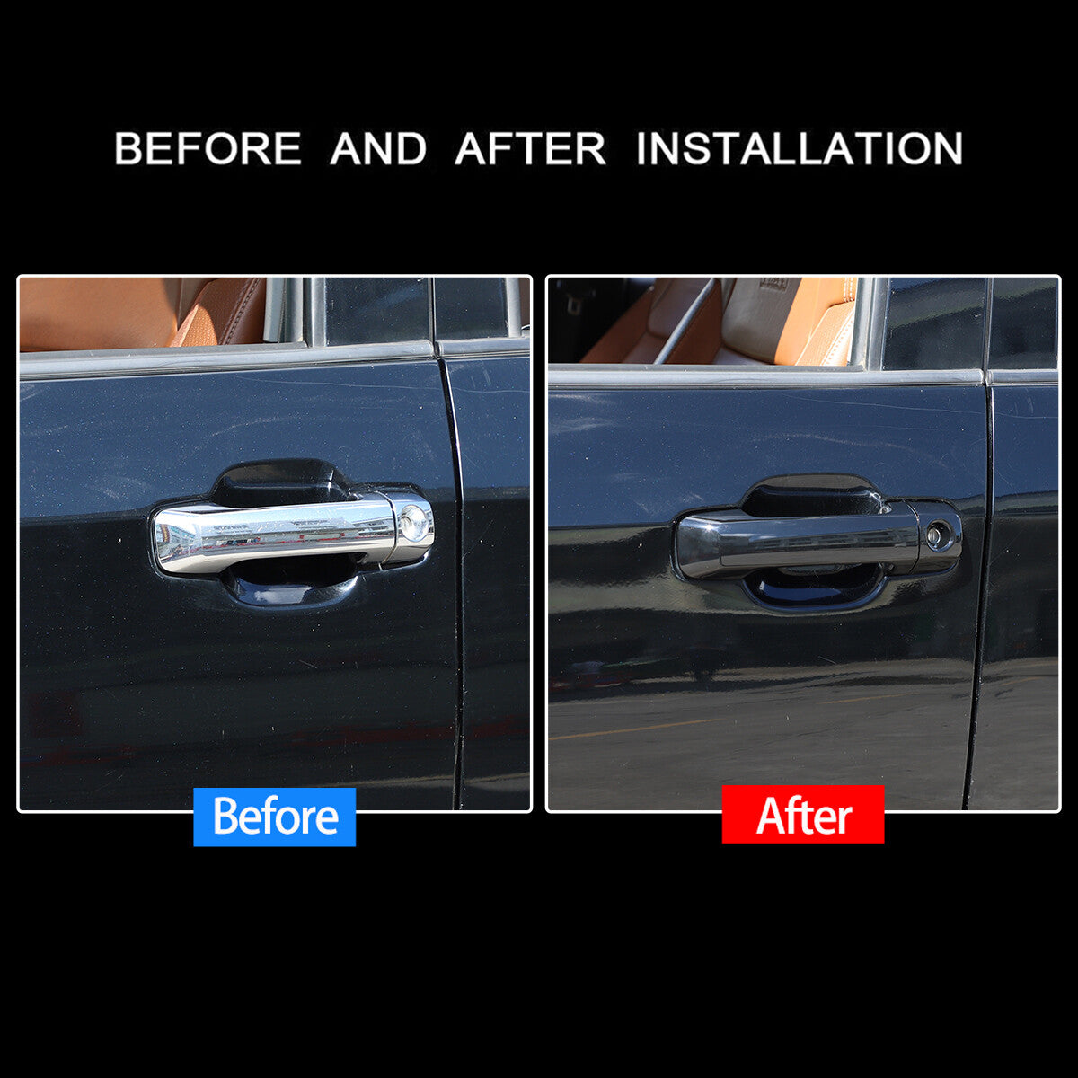 Suitable for 07-21 Tendera Crew Gloss Black Door Handle Covers + Mirror Covers (6 pieces) n