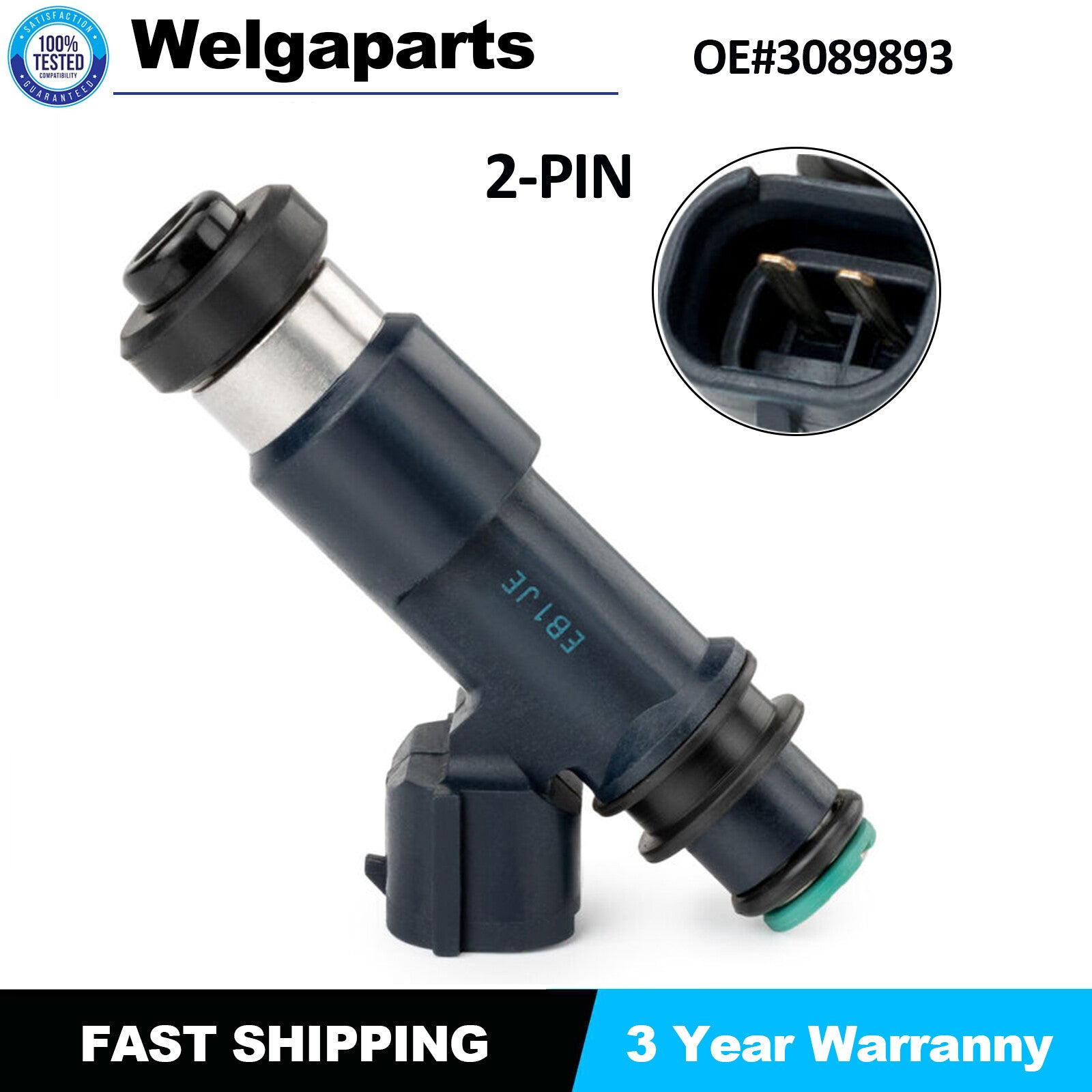 Fuel Injector 3089893 for Polaris Ranger 500 Ranger Crew 500 4x4 EFI 2006 07-13