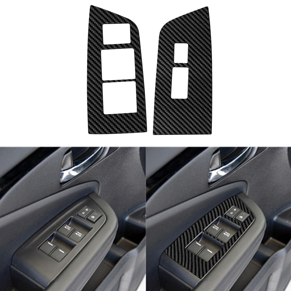 2Pcs Carbon Fiber Interior Side Air Vent Cover Trim For Fiesta 2011-2015 v