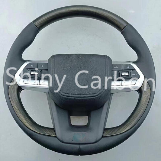 Custom wood-grain steering wheel for Toyota for Land Cruiser LC300 2022+