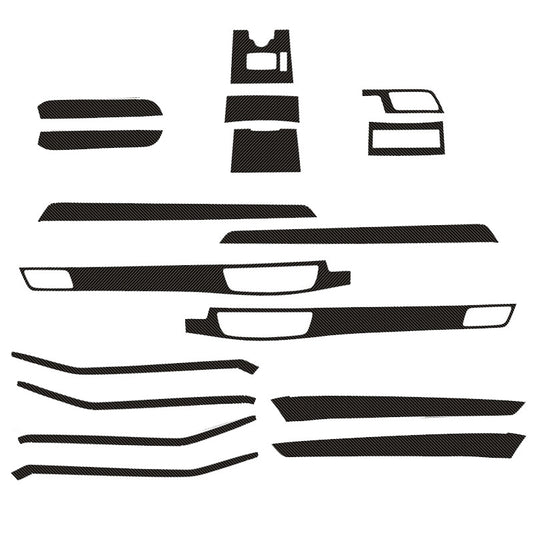 Black 5D Interior Cover Trim Sticker Kit Fit for E Class W212 v