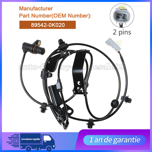 Capteur ABS avant droite Avant pour 89542-0K020 HCA-TY-099 412W0726 n