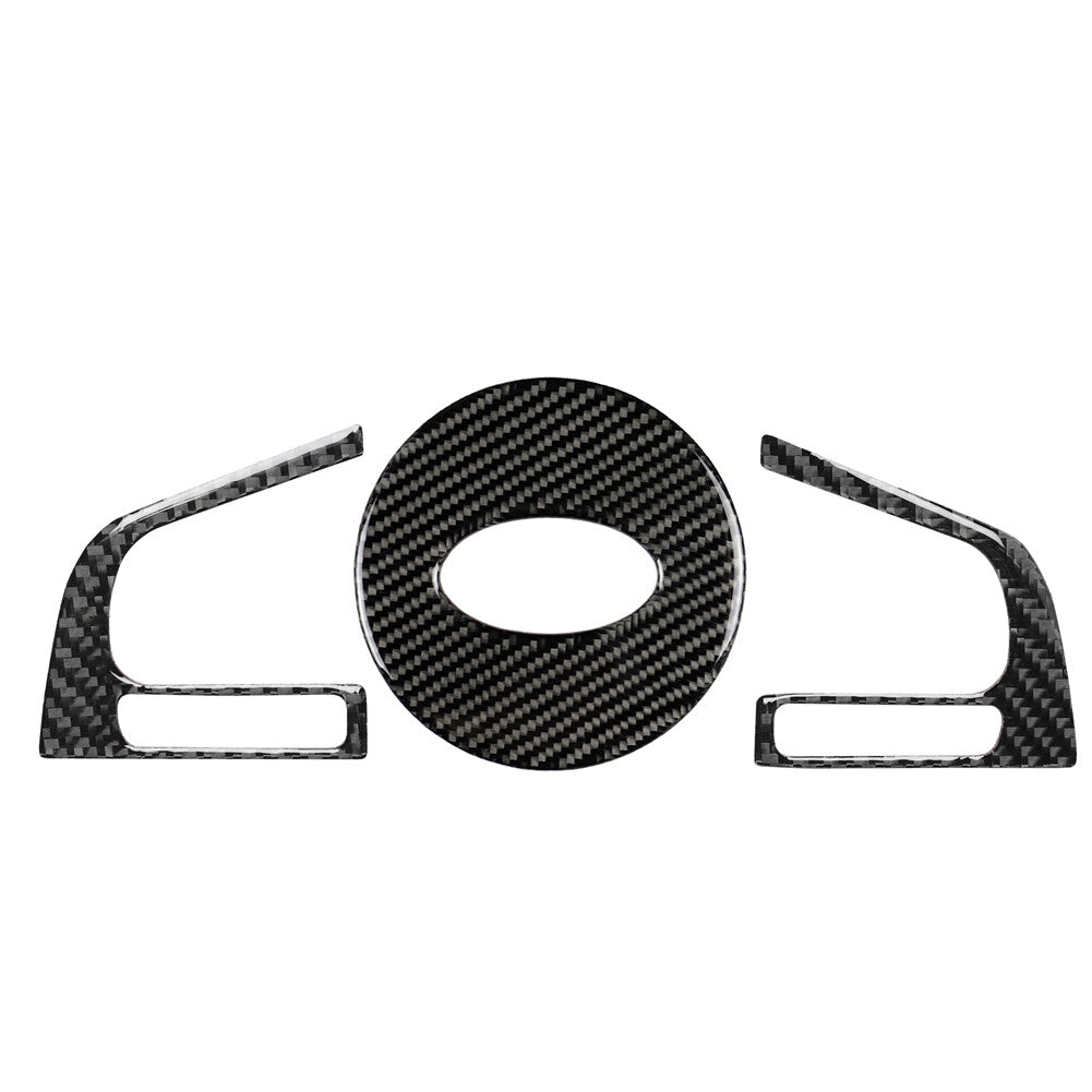 2x Red Carbon Fiber Dimming Light Switch Cover Trim For Hilux 2015-2021 v