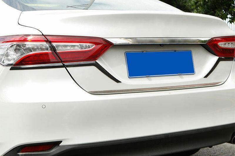 for Toyota for Camry 2018-23 Carbon Fiber Rear Tail Light Lamp Eyebrow Cover Trim 4X