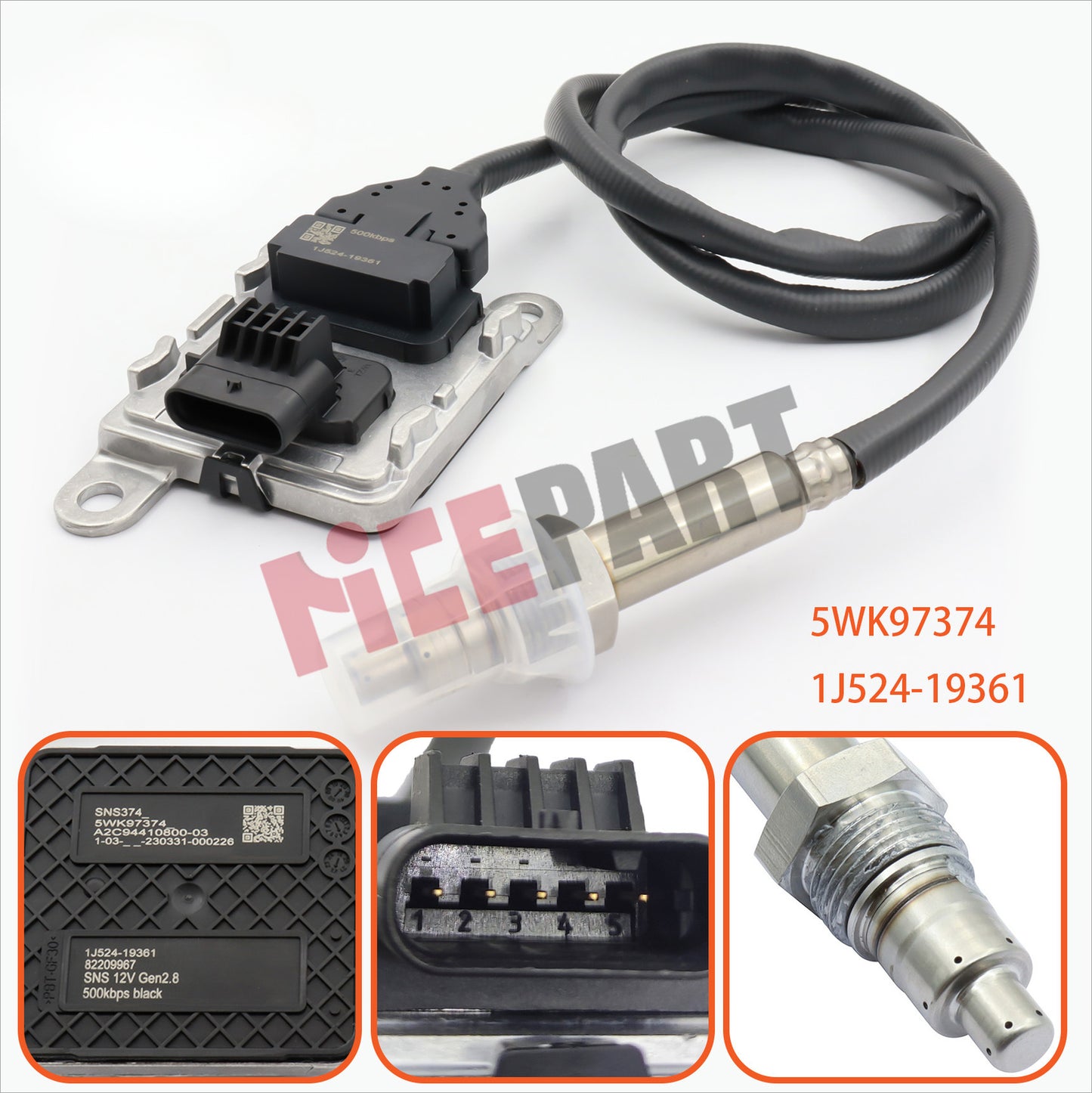 NEW nox sensor 1J524-19361 5WK97374 1J524-19370 compatible Kubota Fendt