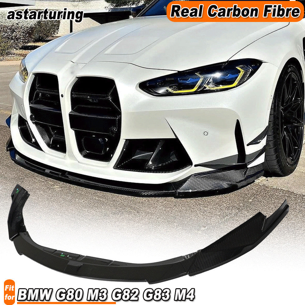 for BMW G80 M3 G82 G83 M4 DRY Carbon Fiber Front Bumper Lip Spoiler Splitter