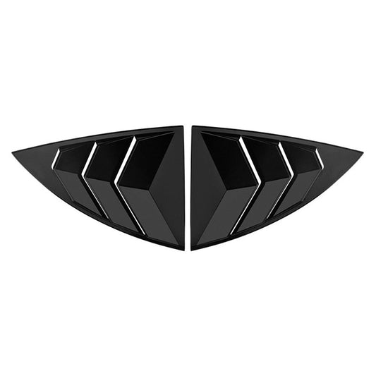 Fit 19-22 for Model Y Gloss Black Rear Side Vent Window Scoop Louver Cover Trim Q