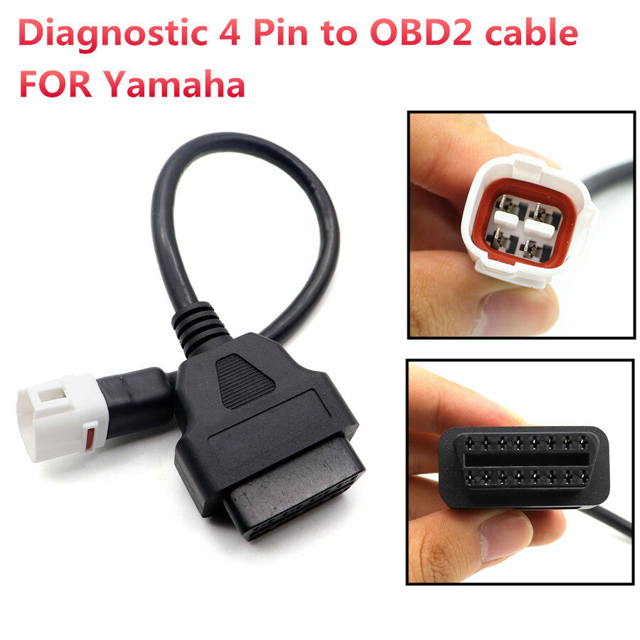 Motorcycle OBD2 Diagnostic Code Reader Adapter Scanner Cable for Yamaha R1 R6 Q