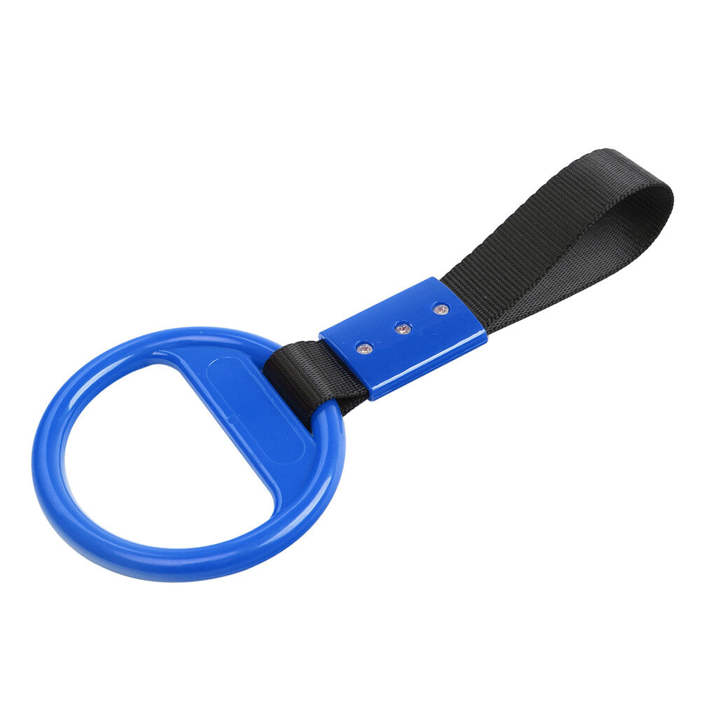 Car Ring Train Bus Handle Hand Strap Drift Charm Tools Black+blue Round