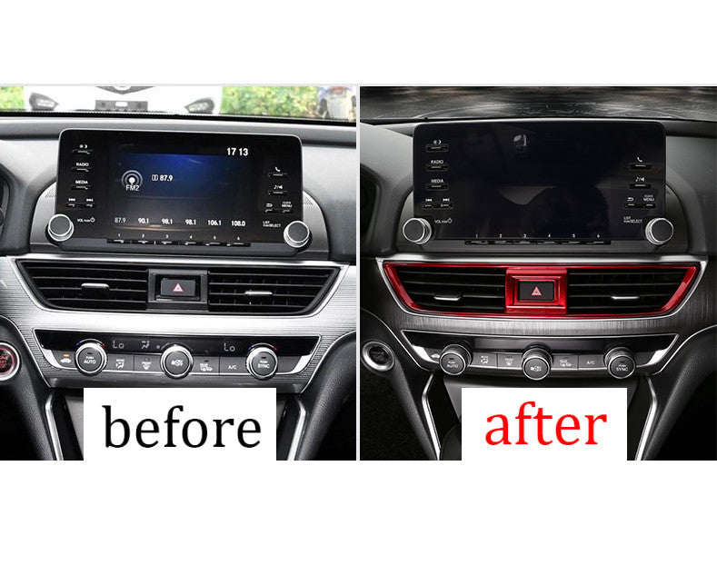 New Red ABS Middle Air Outlet Vent Cover Trim For 2018-2021 for Honda Accord 10th