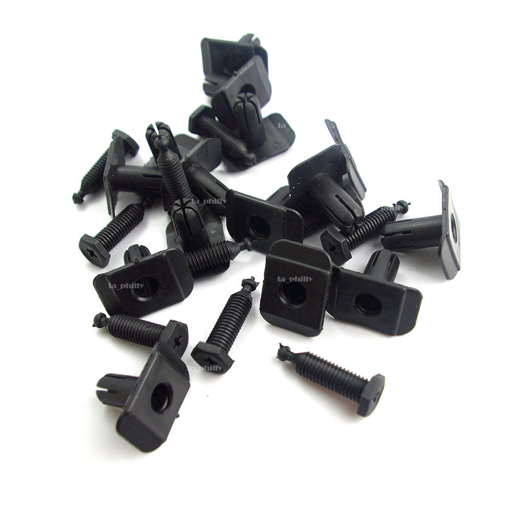 20PCS Nylon Fit for Mazda for Nissan Bumper Cover Retainer Fastener Clip 18mmx10mm